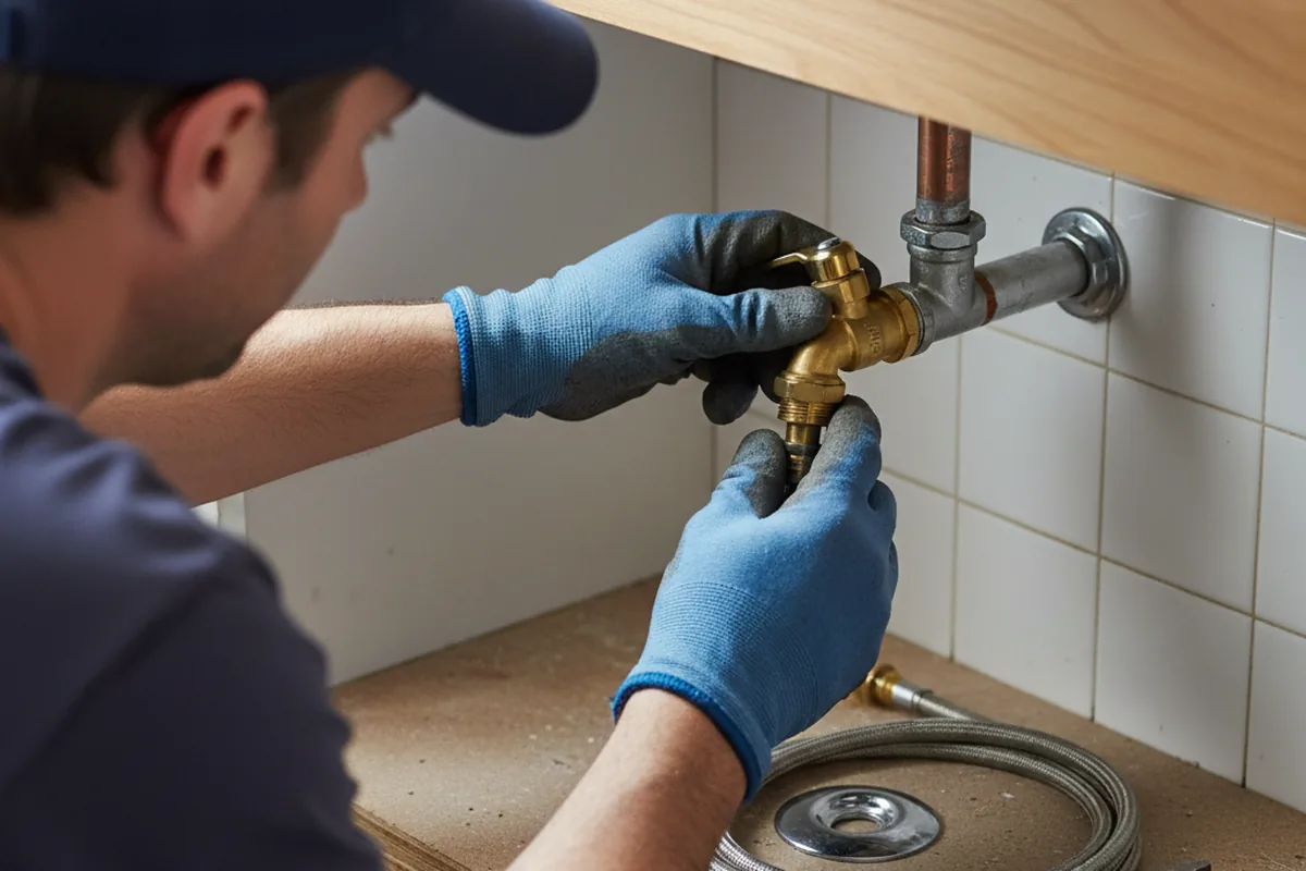 Shutoff valve and fitting work during Faucet and Fixture Repair in East Hickory
